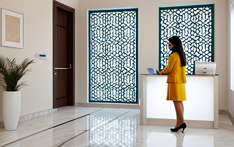 피부관리사의 새로운 기술 학습 전략 - Modern Beauty Clinic**

"A bright and airy beauty clinic reception area with Arabic geometric patter...