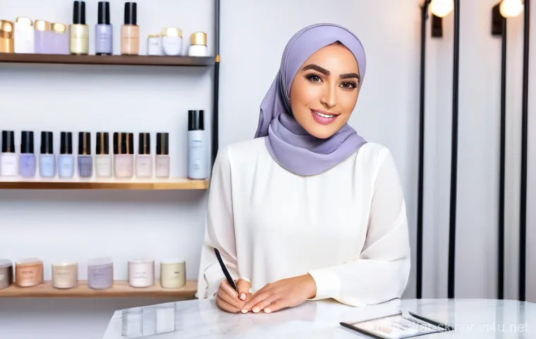 피부관리사의 개인 브랜드 구축 전략 - **Prompt 1: The Empowered Arab Beauty Expert**
    A confident and radiant Arab woman, a beauty expe...