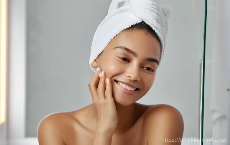 피부관리사의 실습에서 배운 사례 - **Prompt:** "A serene young woman, in her mid-20s, with a gentle smile, standing in a brightly lit b...