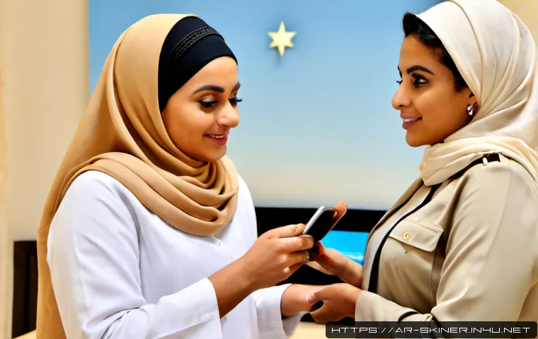 피부관리사의 고객 후기 관리 팁 - Photorealistic skincare consultant in a modest beige hijab and professional uniform warmly speaking ...